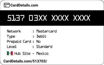 Card Details: 513703