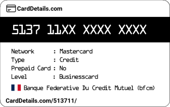 Card Details: 513711