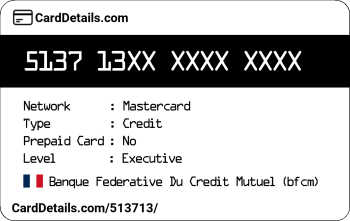 Card Details: 513713