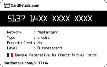 Card Details: 513714