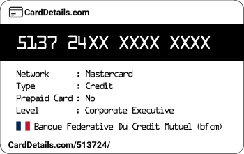 Card Details: 513724