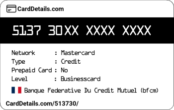 Card Details: 513730
