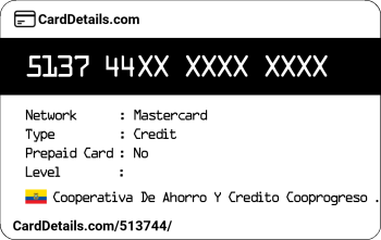 Card Details: 513744