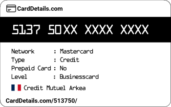 Card Details: 513750