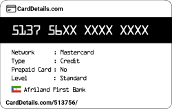 Card Details: 513756