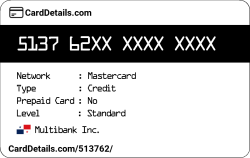 Card Details: 513762