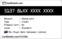 Card Details: 513786