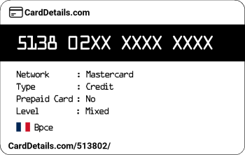 Card Details: 513802