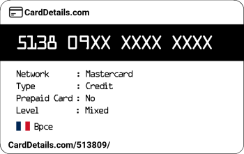 Card Details: 513809