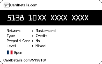 Card Details: 513810