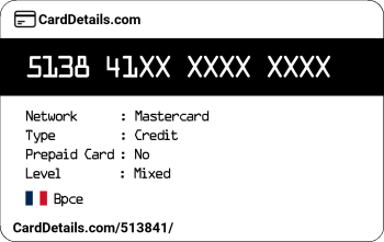 Card Details: 513841