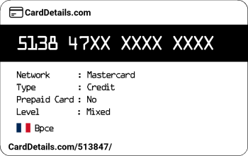 Card Details: 513847