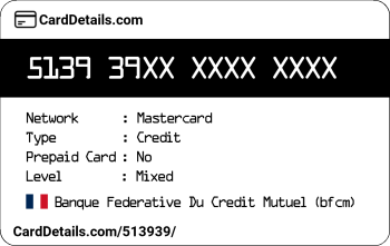 Card Details: 513939