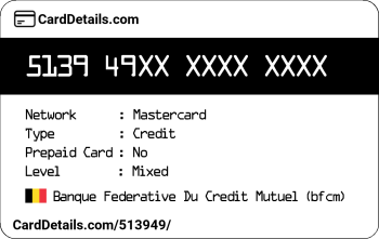 Card Details: 513949