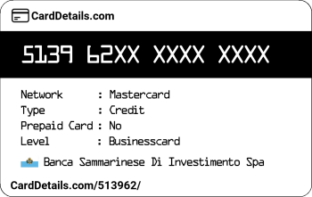 Card Details: 513962