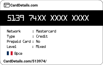 Card Details: 513974