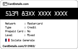Card Details: 513983