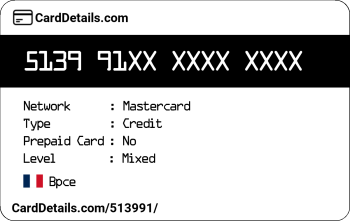 Card Details: 513991