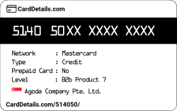 Card Details: 514050