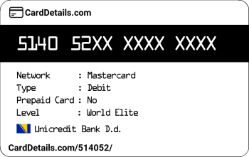 Card Details: 514052