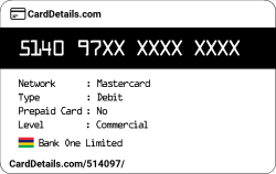Card Details: 514097