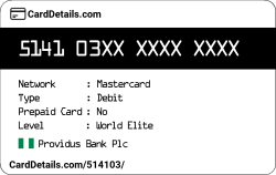 Card Details: 514103