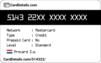 Card Details: 514322
