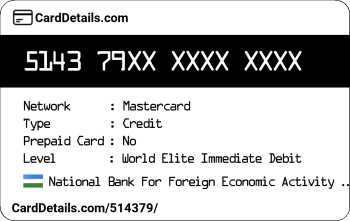 Card Details: 514379