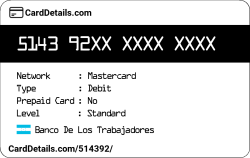 Card Details: 514392