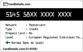 Card Details: 514558