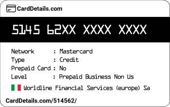 Card Details: 514562