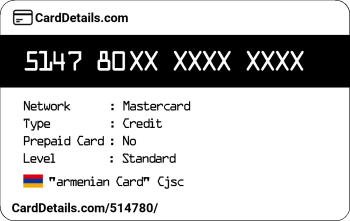Card Details: 514780