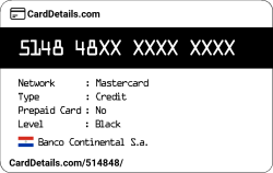 Card Details: 514848