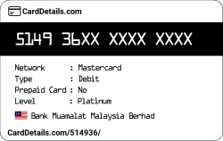 Card Details: 514936