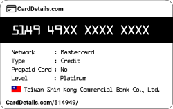 Card Details: 514949
