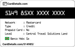 Card Details: 514985