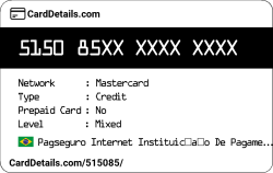 Card Details: 515085