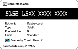 Card Details: 515265