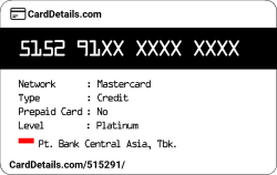 Card Details: 515291