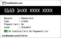Card Details: 515314