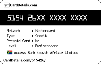 Card Details: 515426