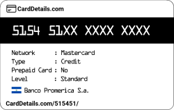 Card Details: 515451