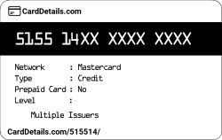 Card Details: 515514
