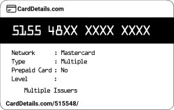 Card Details: 515548