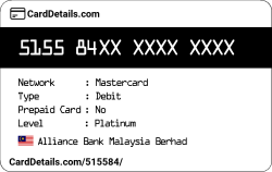 Card Details: 515584