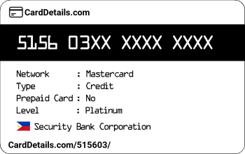 Card Details: 515603