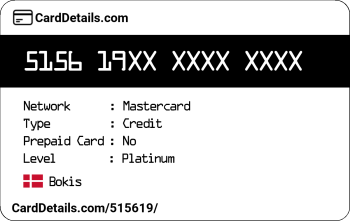 Card Details: 515619