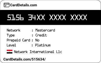 Card Details: 515634