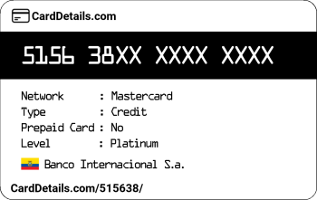 Card Details: 515638