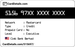 Card Details: 515697